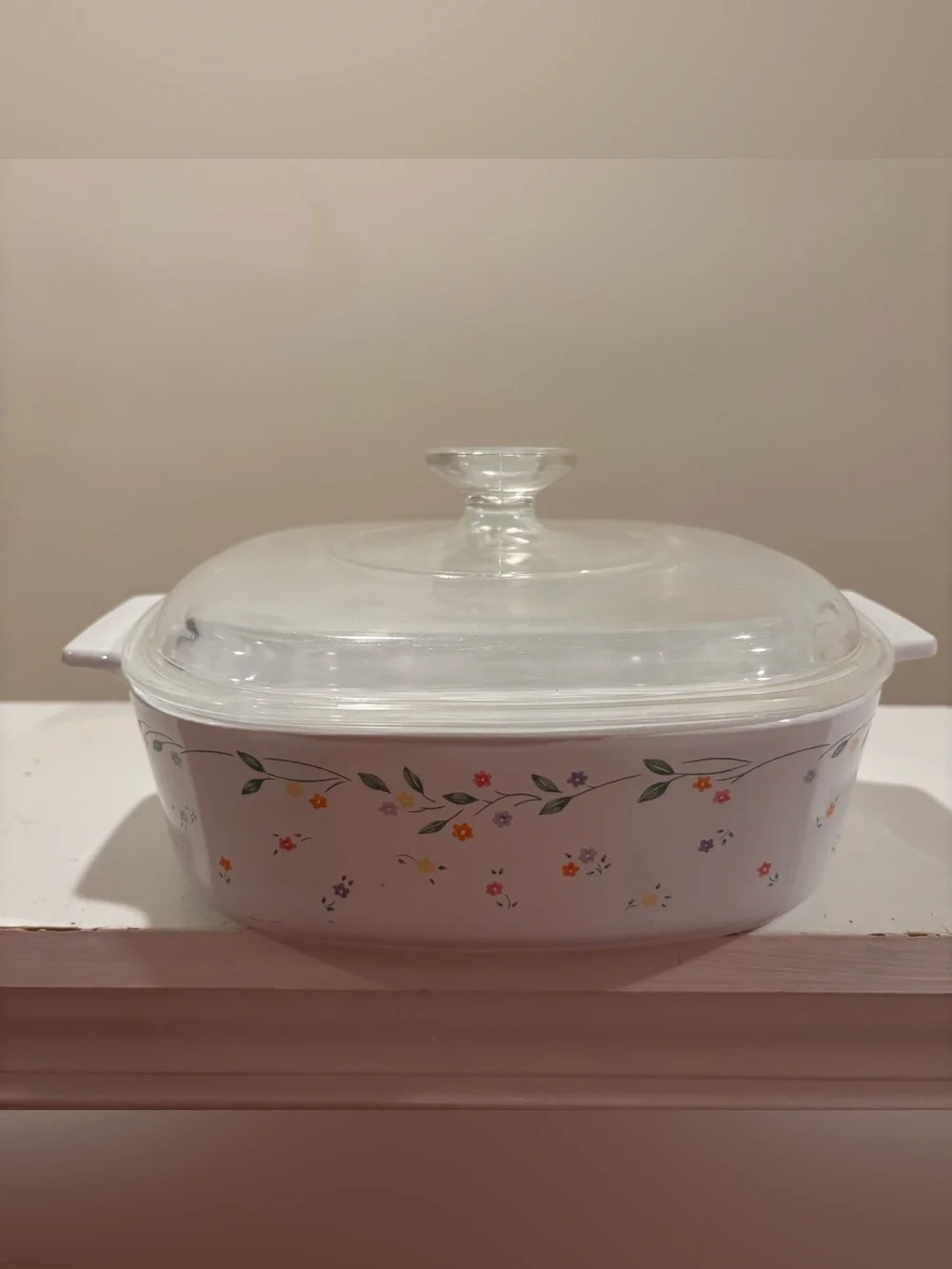 Corning Ware English Meadow Casserole A-2-B 2 Liter with Pyrex Lid
